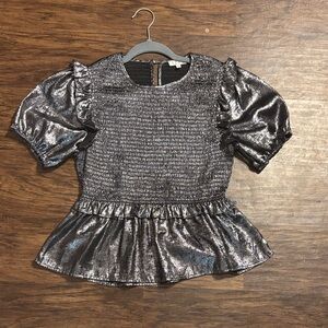 Metallic Silver Top